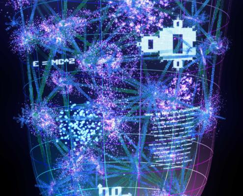 Realität als Universum interpretiert von einem Film Titel Designer