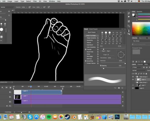 Setup in Photoshop für einfache Rotoskopie Animation