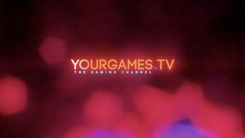 Auf dem Screenshot ist vor buntem, unscharfem Hintergrund der Titel Yourgames.TV in Großbuchstaben abgebildet. Darunter steht, ebenfalls in Großbuchstaben, der Claim The Gaming Channel.